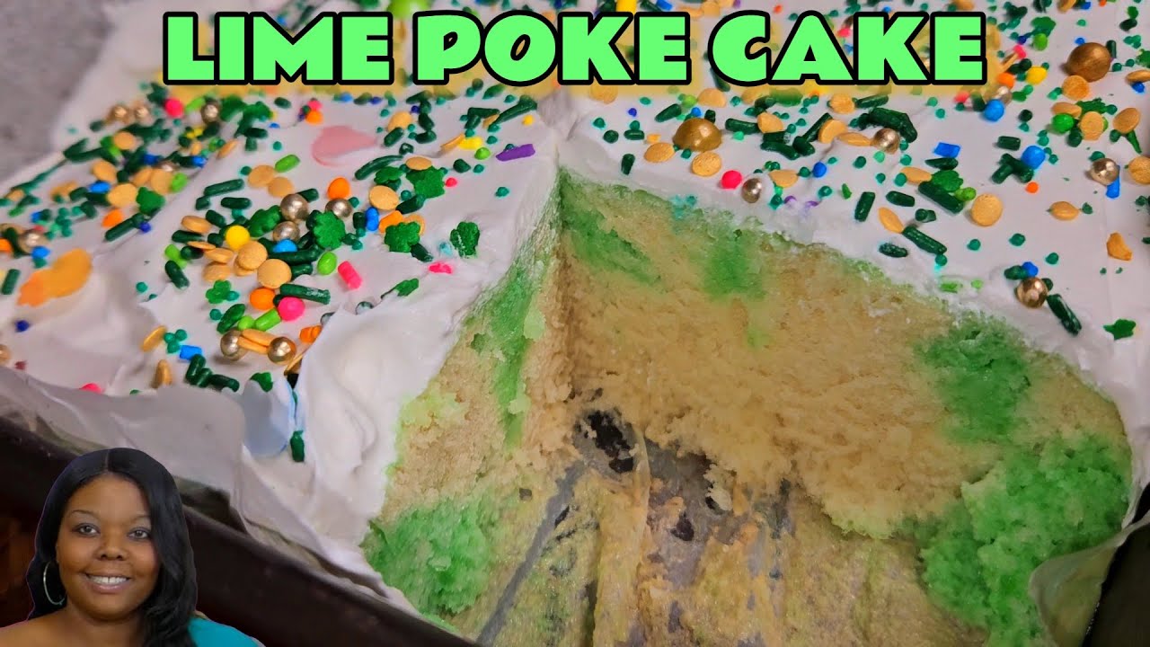 7 DAYS OF SHAMROCKS: DAY 5  How To Make A Lime Poke Cake