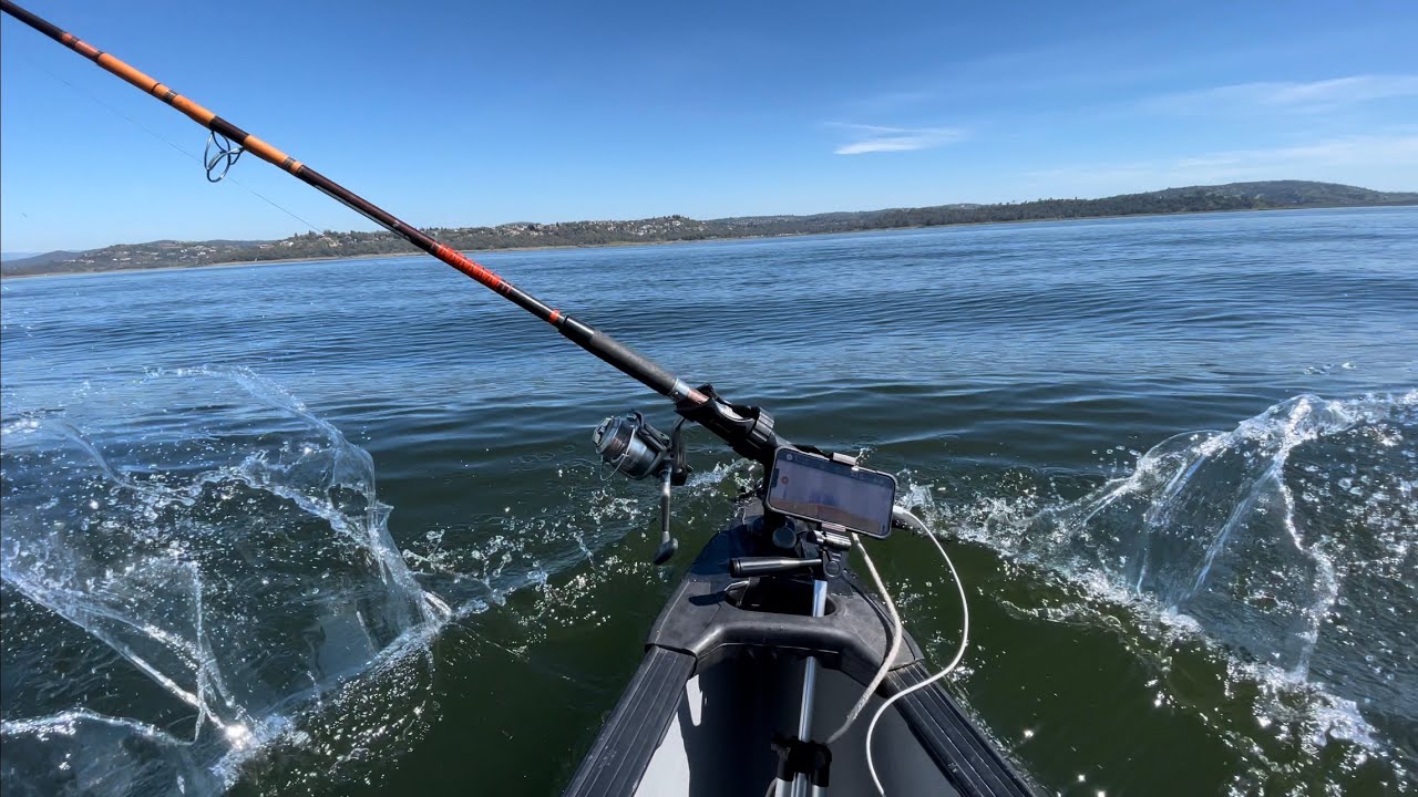 Trolling at Folsom Lake for the first time in a Canoe!