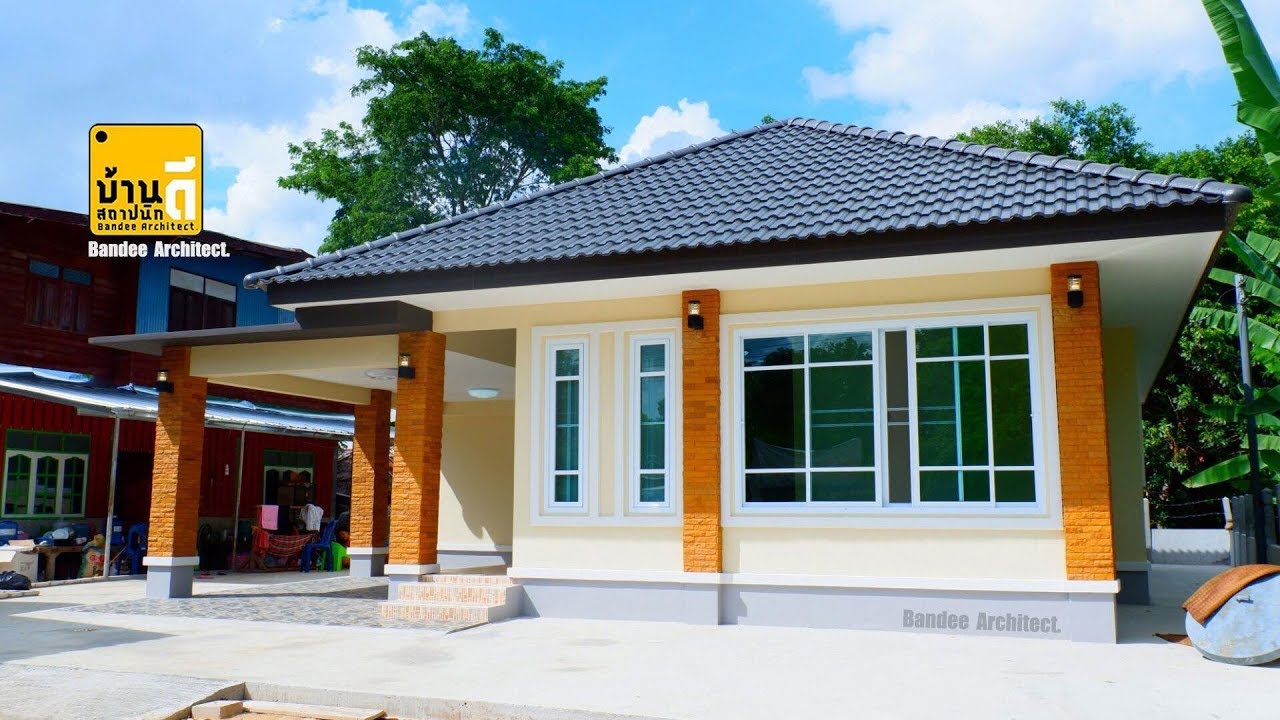 บ้านชั้นเดียวสไตล์โมเดิร์นร่วมสมัย ขนาด 3 ห้องนอน 2 ห้องน้ำ พื้นที่ใช้สอย 110 ตร.ม.