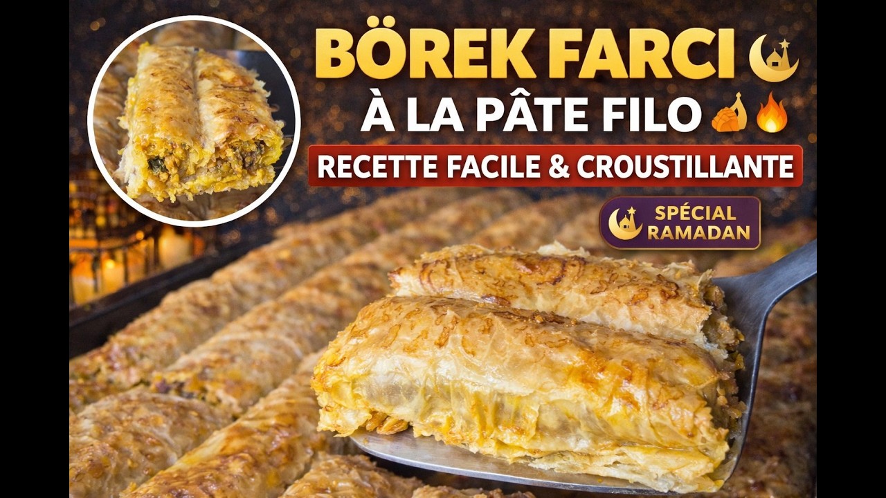 B&Ouml;REK FARCI &Agrave; LA P&Acirc;TE FILO 🥐 Recette Facile & Croustillante &ndash; Sp&eacute;cial Ramadan
