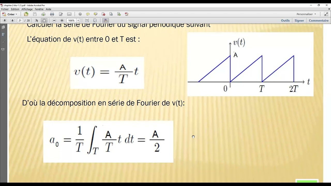 Chapitre II : Analyse de Fourier partie 02 Licence2S4 Théorie du signal DSF