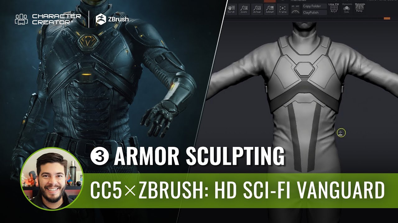Creating Armor and Hard-Surface Assets | Create a HD Sci-Fi Vanguard with CC5 & ZBrush (3/7)