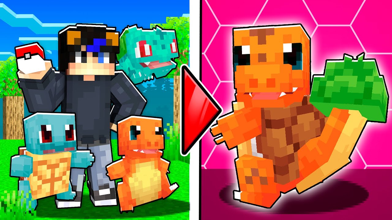 FUSIONAMOS nuestros POKÉMON INICIALES en Minecraft!