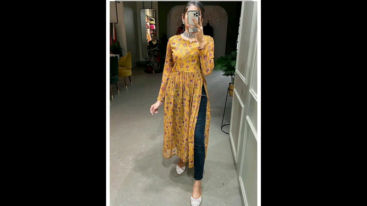 Nayra cut kurti with jeans 🔥#shorts#viralvideo