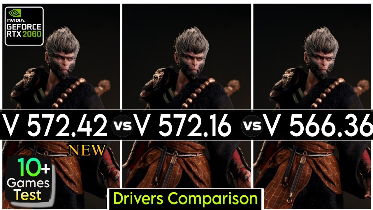 Nvidia Drivers (V 572.42 vs V 572.16 vs V 566.36) - Test In 10+ Games - ft.RTX 2060