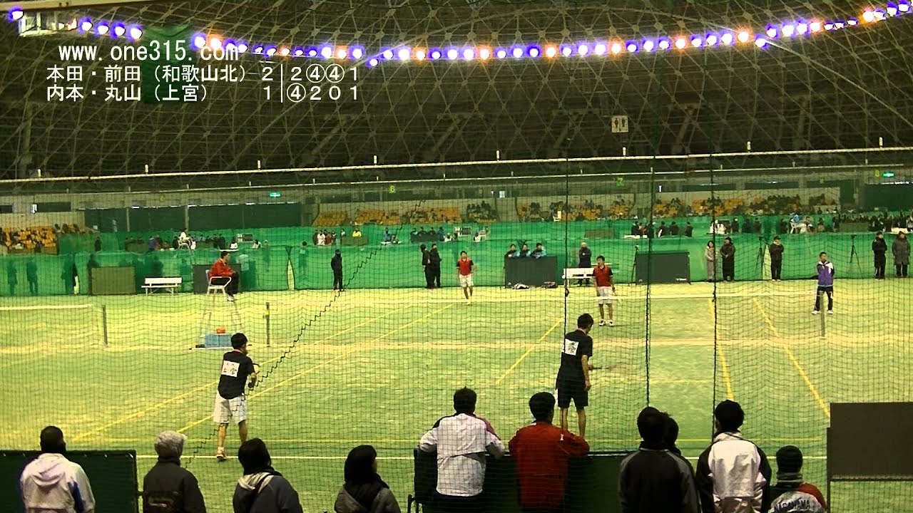 ★ソフトテニス　高校近畿インドア2015　男子　個人戦　準々決勝　内本・丸山（上宮高校）ー本田・前田（和歌山北高校）