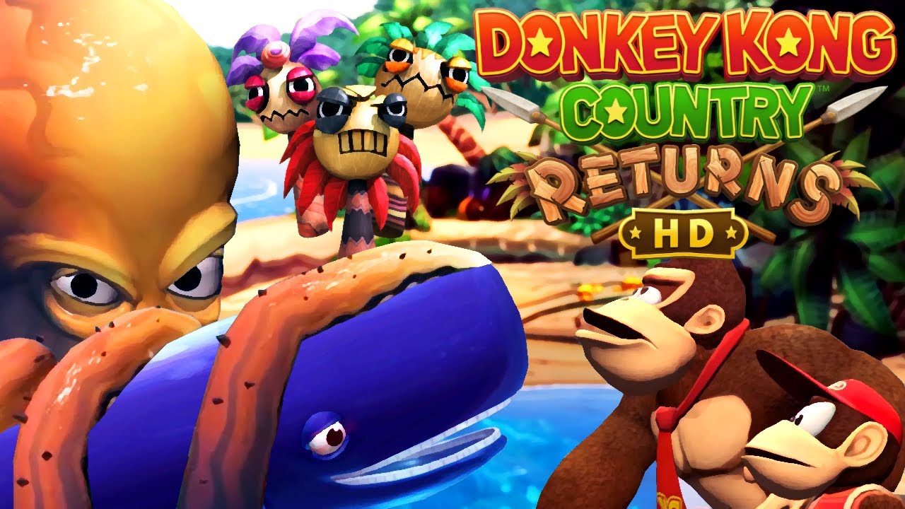 Donkey Kong Country Returns HD - World 2: Beach - No Damage 100% Walkthrough