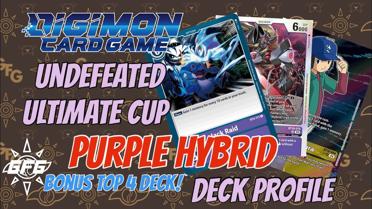 Digimon TCG // ENG EX 08// Chris Pear's Ultimate Cup UNDEFEATED Purple Hybrid DECK PROFILE