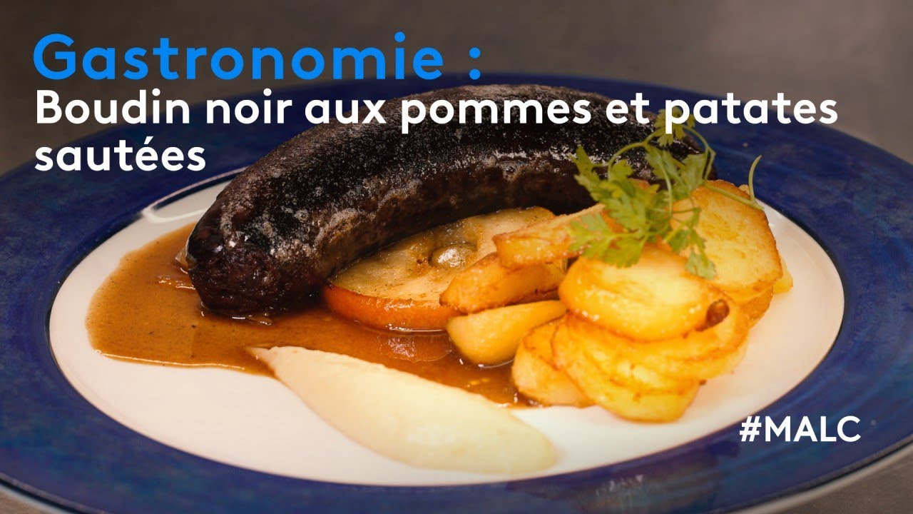 Gastronomie : boudin noir aux pommes et patates sautées