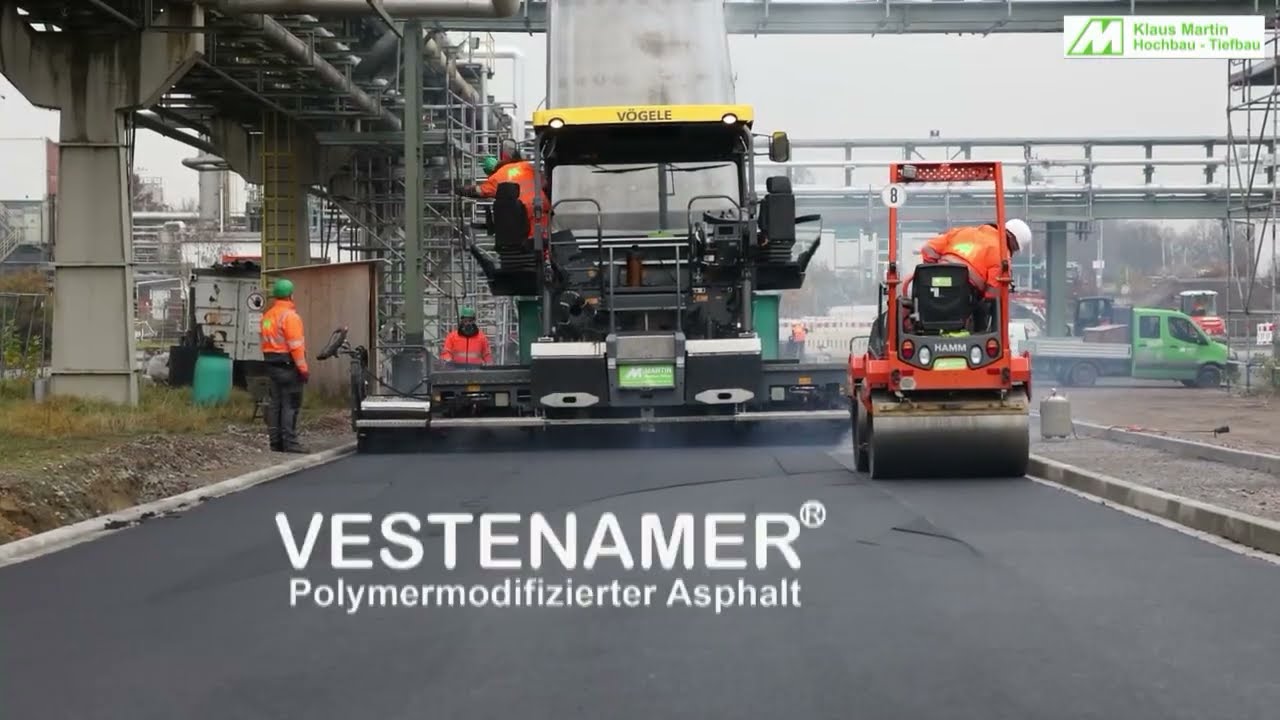 Asphaltieren mit EVONIK VESTENAMER und Gummipulver
