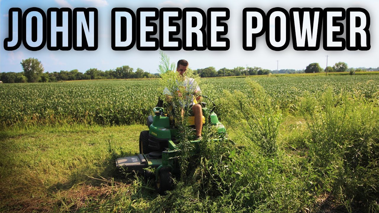 MOWING THROUGH 5FT TALL WEEDS W/ THE ZERO TURN & SPREADING ROCK | SUNDAY FUNDAY