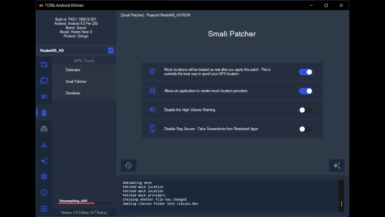 Miui unpack, patch, deodex and flash with fastboot