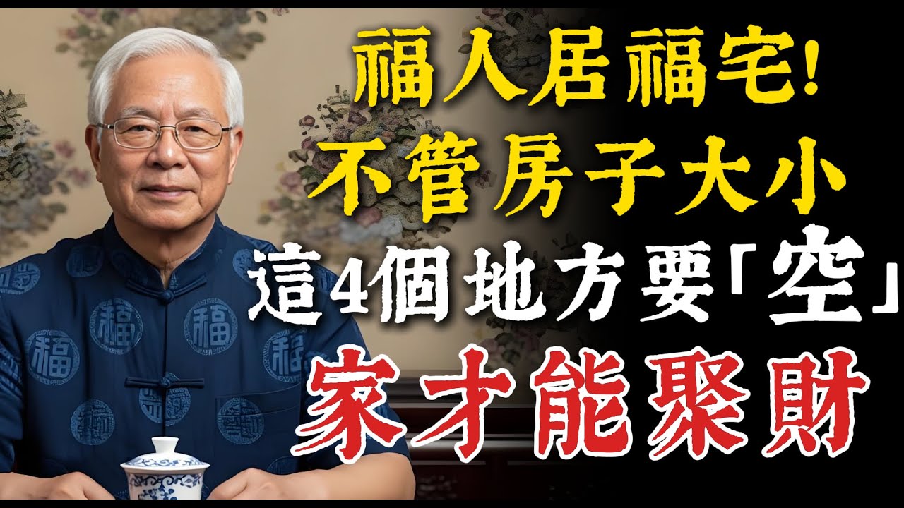 福人居福宅！不管您家房子大小，這4個地方要「空」，家才能聚財。