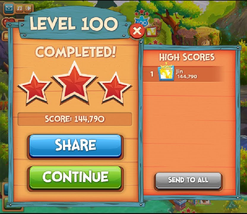 Pepper Panic Saga Level 100 ★★★ 3 Stars - NO BOOSTER