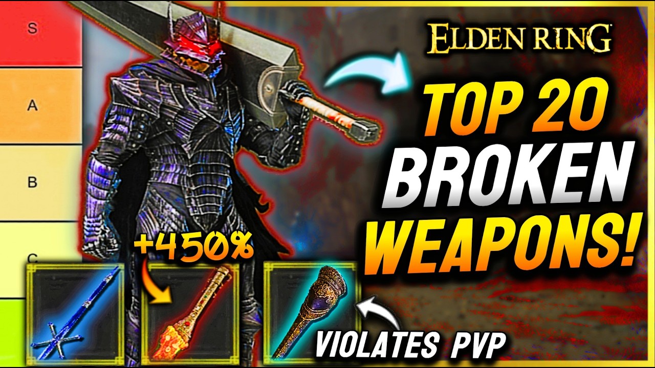 Elden Ring: NEW TOP 20 BEST WEAPONS Ranked in 2025