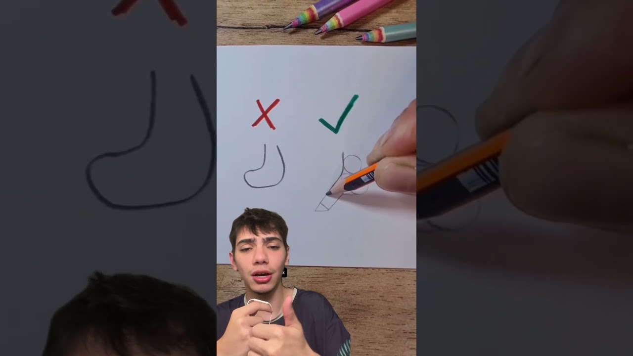 Desenhe pés perfeitos em minutos com essa técnica! ✏️👣 