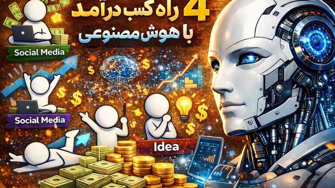 ۴ راه قطعی برای درآمد با هوش مصنوعی 👍