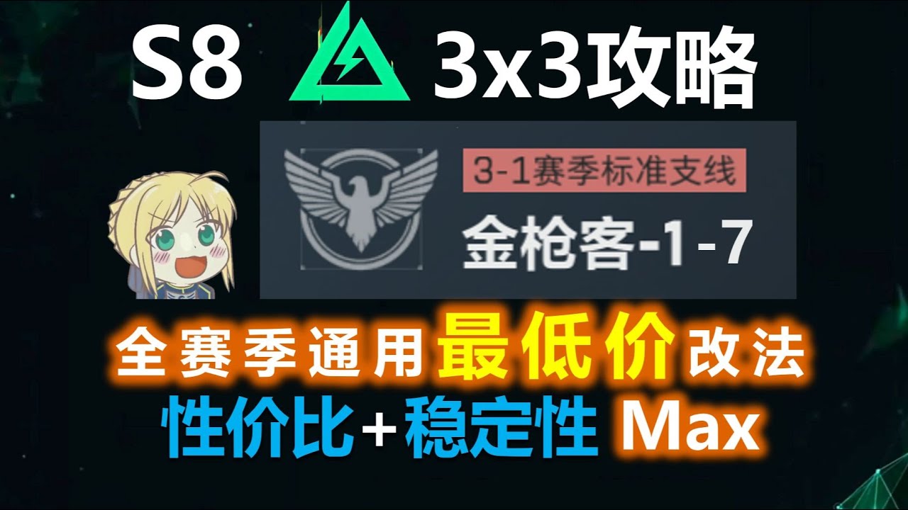 【三角洲行动】S8金枪客1-7全赛季通用｜超高性价比改法 MK4 KC17 MCX LT 3x3攻略