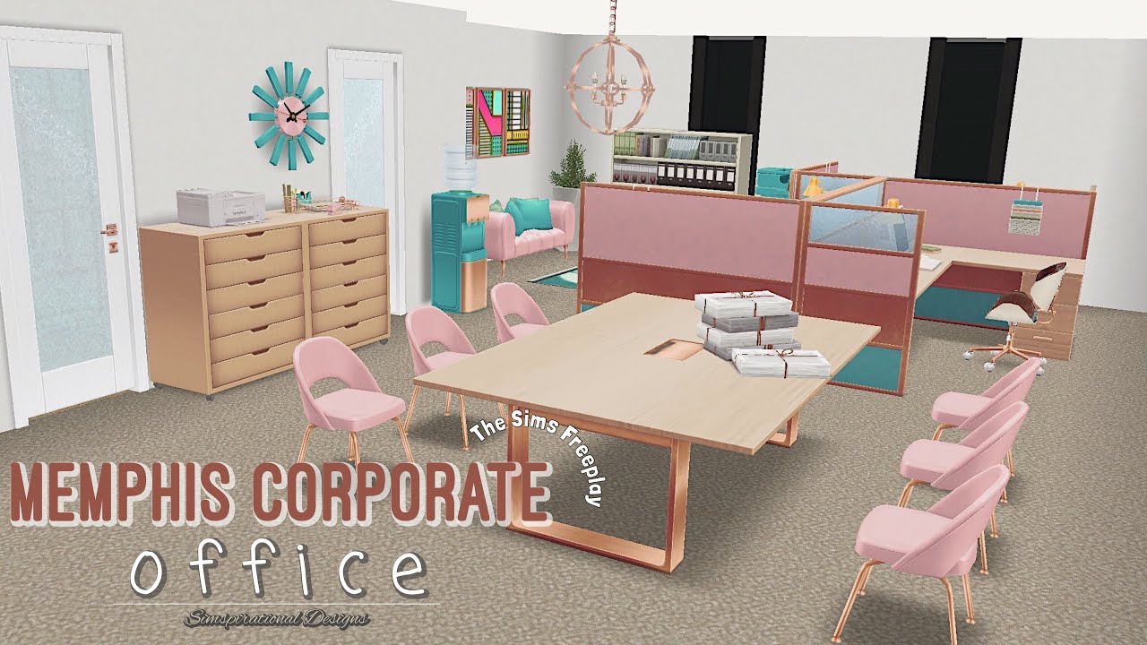MEMPHIS CORPORATE OFFICE | The Sims Freeplay | House Tour | Floor Plans | Simspirational Designs