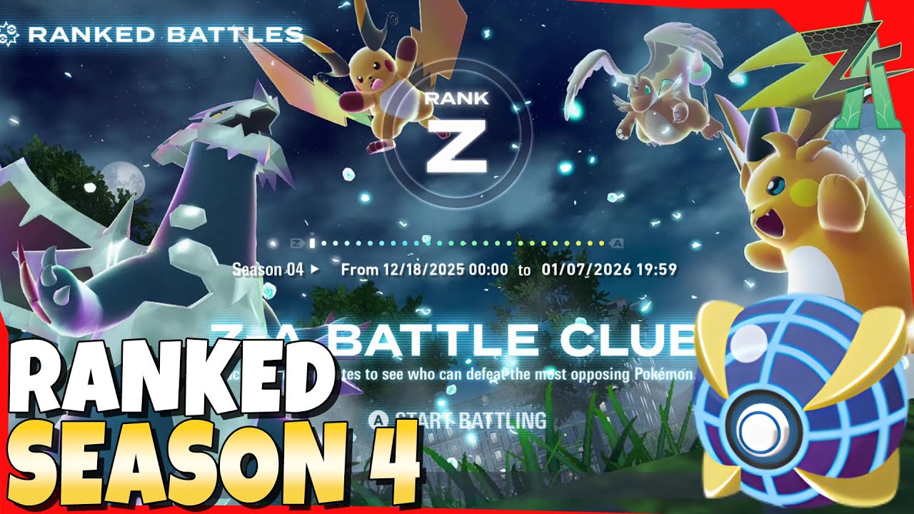 GRINDING TO RANK A! Season 4 of Ranked Battles in Pokemon Legends ZA