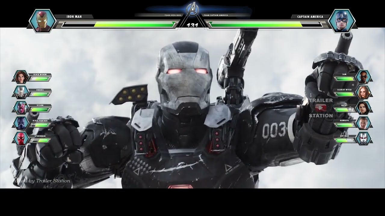 Team Captain America vs Team Iron Man with Healthbars | Part 1
