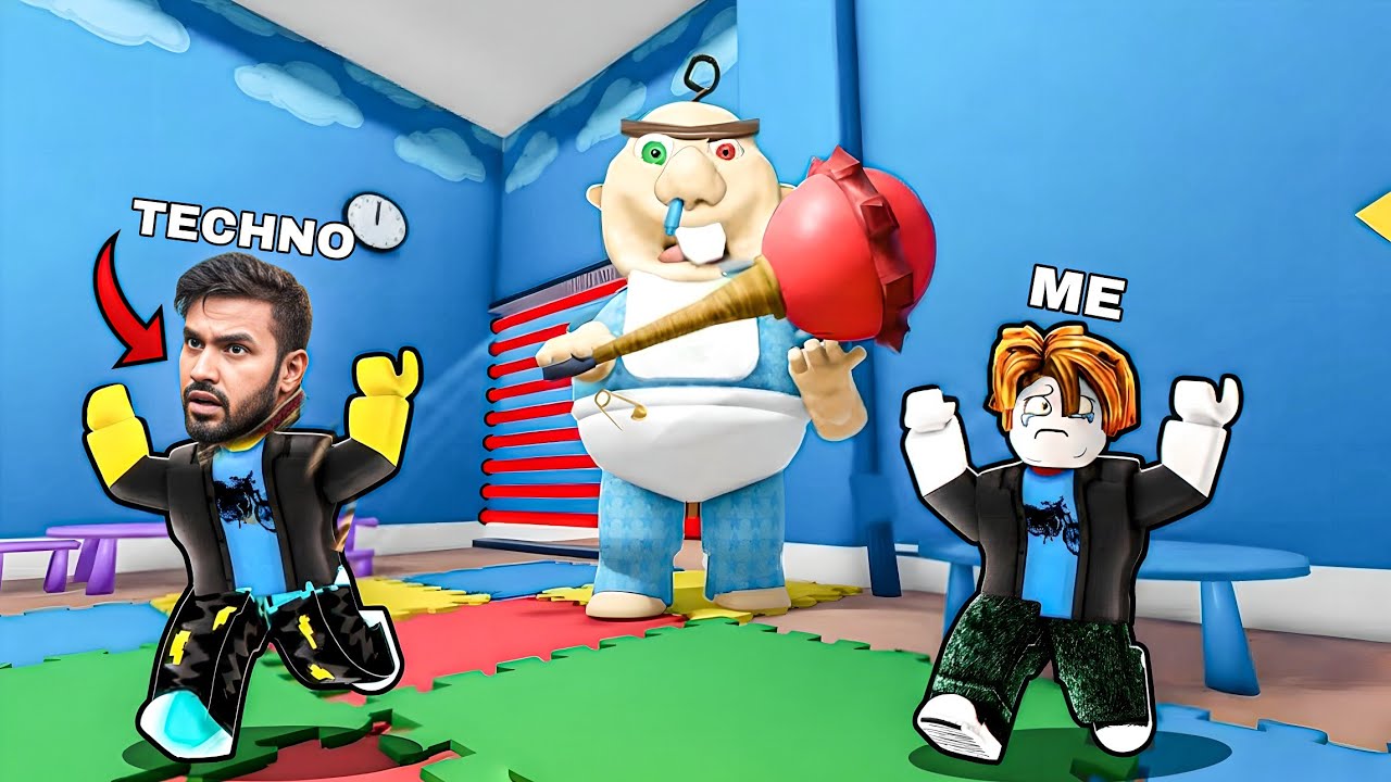 ESCAPING EVIL BABY BOBY IN ROBLOX 😱 || FIRST PERSON OBBY GAMEPLAY 