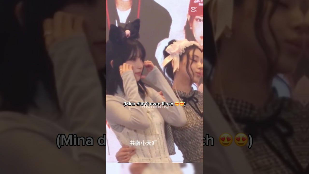 Chaeyoung grabbing Mina&rsquo;s waist😳 #michaeng #mina #chaeyoung #twice #michaengmoments #kpop #kpopedit