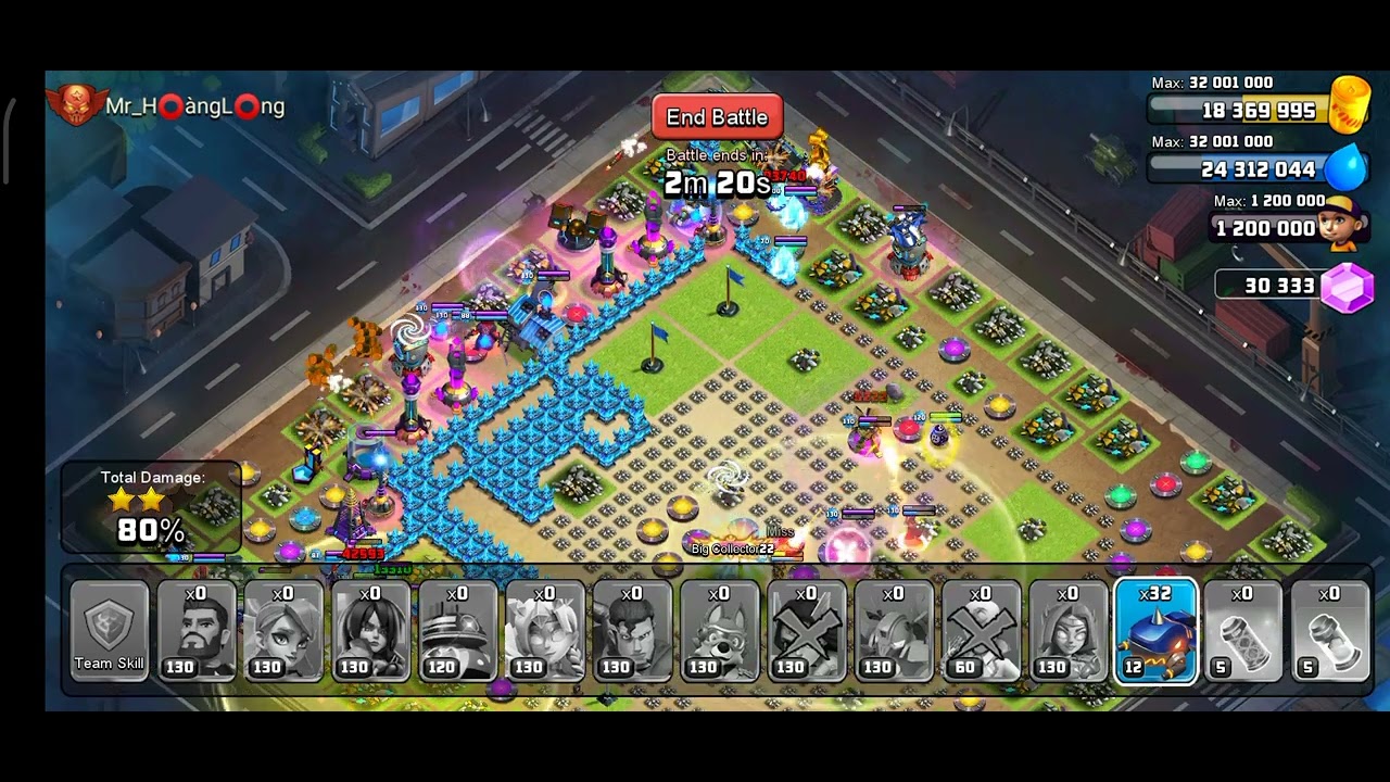 Cross Server Qualifications attack video | Clash of Zombies| COZ1 | Zombies clash