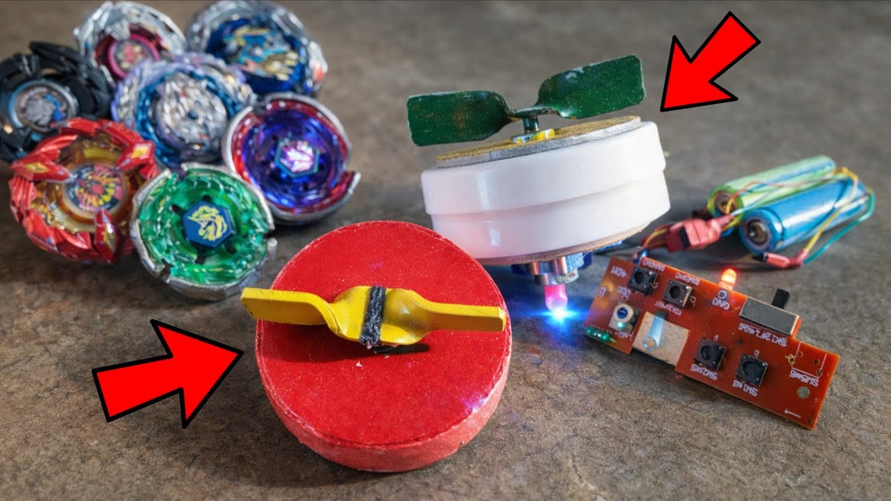 Two Motorised Beyblade Epic Battle 😮❤️‍🔥