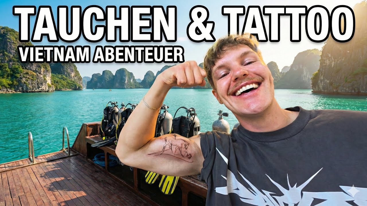 VIETNAM: 20 Meter tief & 4 Stunden Schmerzen 💉 Tauchen & Tattoo Vlog