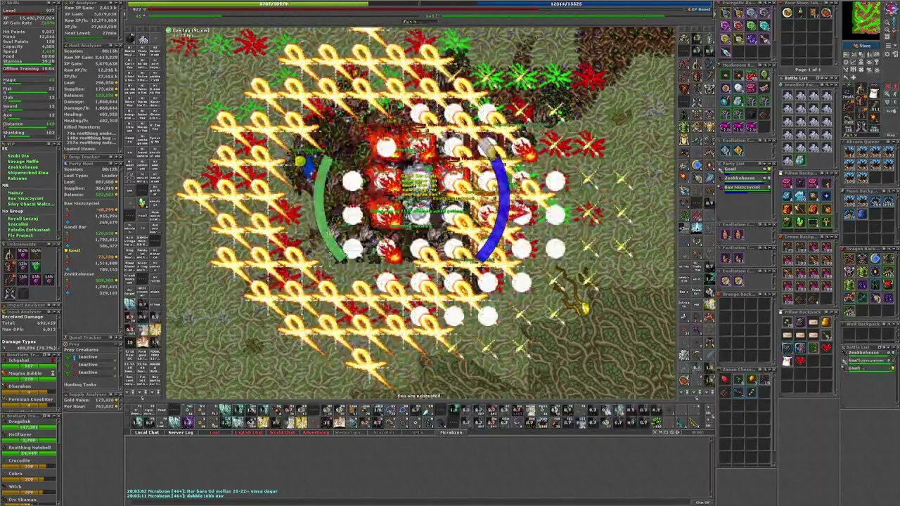 Full hunt Rootthings level 800-1000 4 voc 13kk raw