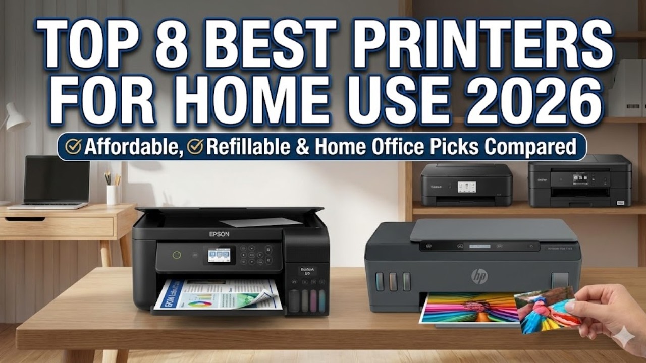 Top 8 Best Printer for Home Use 2026 – Affordable, Refillable & Home Office Picks Compared
