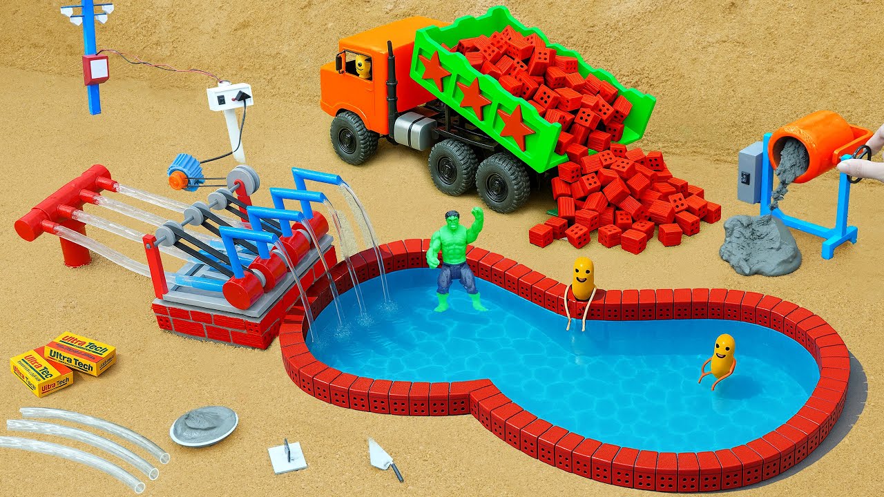 DIY 4 Water Pumps Project | Homemade Science Experiment for Pool Water Supply