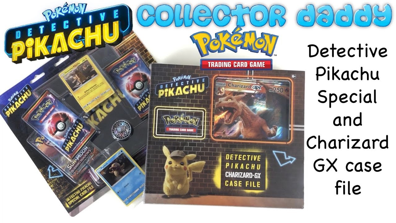 Detective Pikachu Special and Charizard GX case files Pokemon trading card game