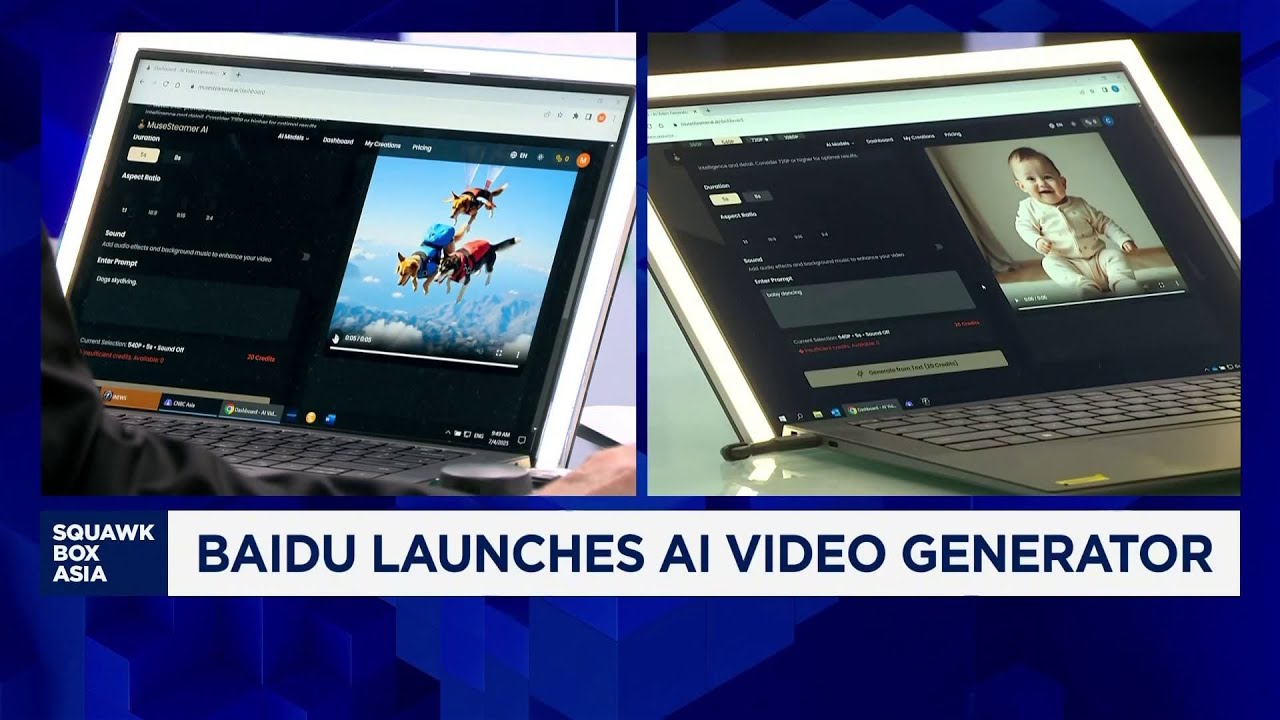 Squawk Box Asia tests Baidu AI Video Generator real-time