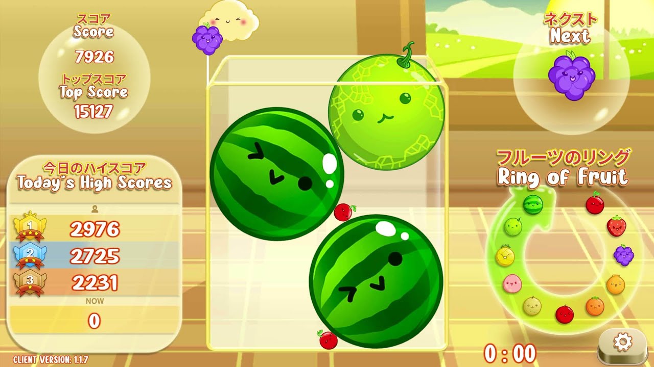 【スイカゲーム】😱🍉🍉😱 ダブルスイカ達成！
