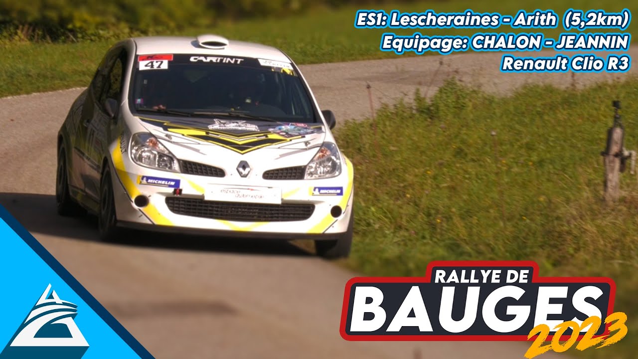 OnBoard ES1 Arith | CHALON - JEANNIN | Renault Clio R3 | Rallye des Bauges 2023 | Team G4E