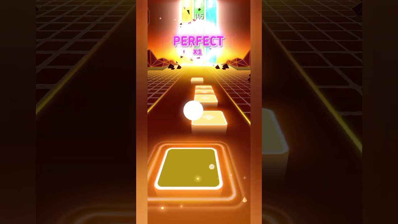 Tiles hop mobile game with a satisfying music