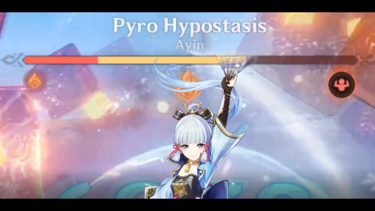 Ayaka lvl 90 shredding wl 8 bosses into pieces