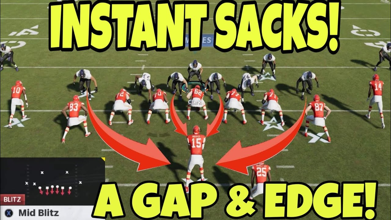 THIS BLITZ IS A GLITCH! Instant A Gap & Edge Sacks Every Play! FASTEST BLITZ Defense in Madden 21!