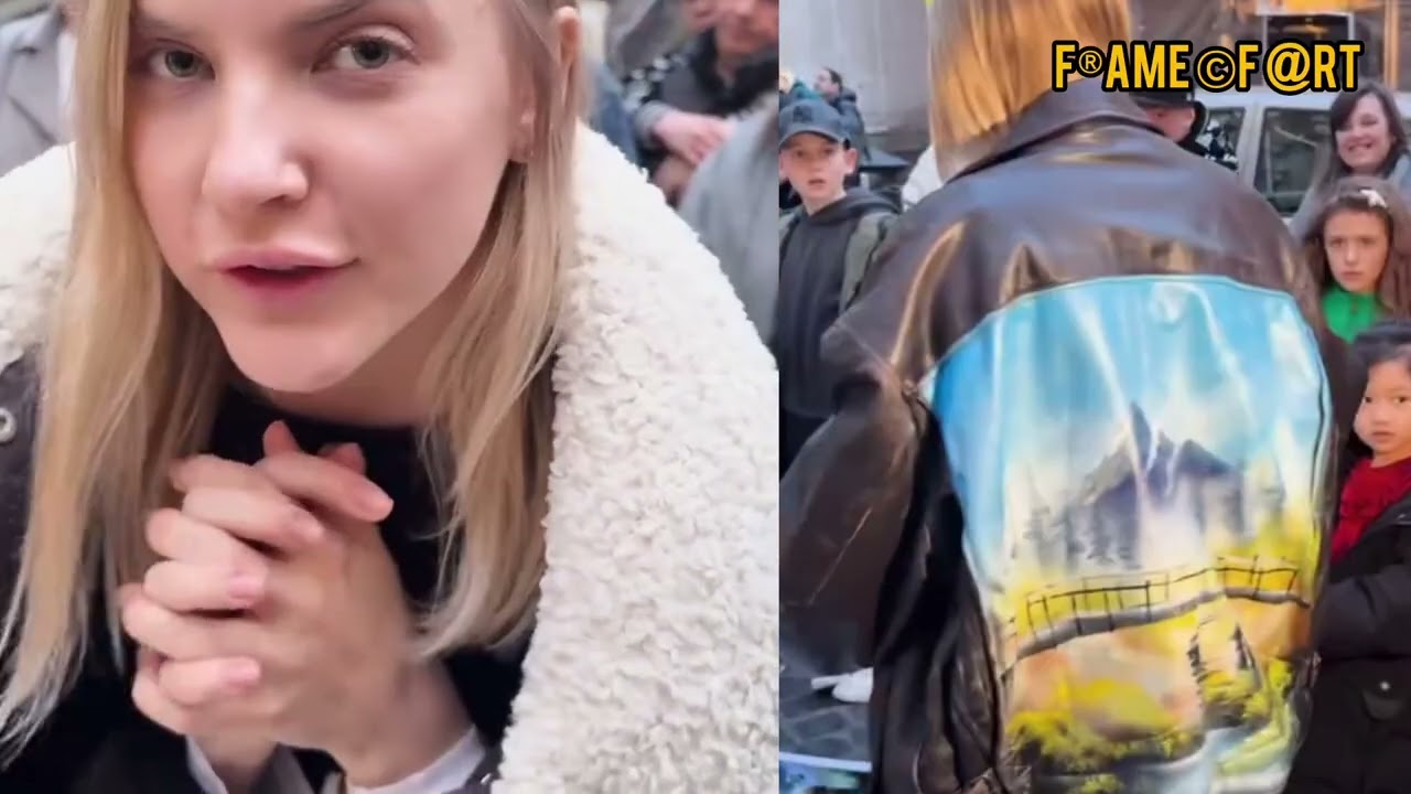 How to Custom Spray Paint a Leather Jacket for ONLY €20! 🎨 DIY Street Art | Frame of Art #streetart