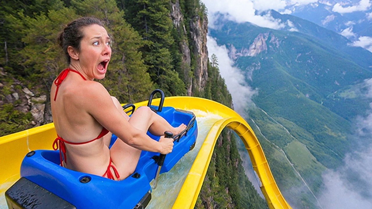 Les Fails en Parc d'Attraction les Plus Dr&ocirc;les Essaie de ne Pas Rire