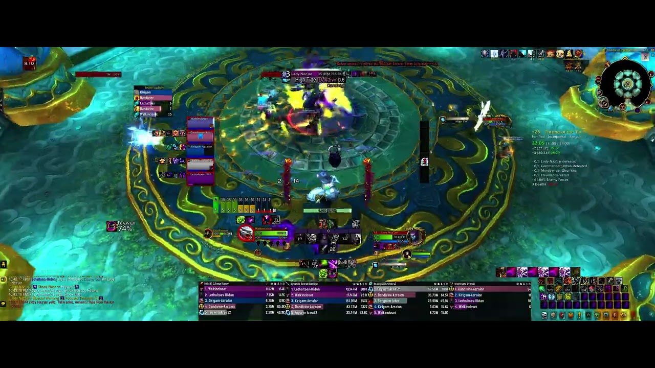 Dragonflight 10.2 - Mythic +25 Fortified Throne of the Tides - Demonology Warlock POV