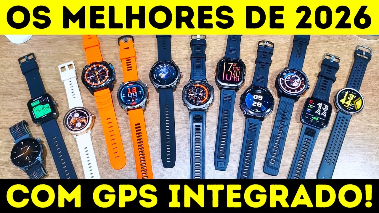 MELHORES OPÇÕES DE SMARTWATCHES COM GPS CUSTO BENEFÍCIO EM 2026! #ANÁLISE #COMPARATIVO #ALIEXPRESS
