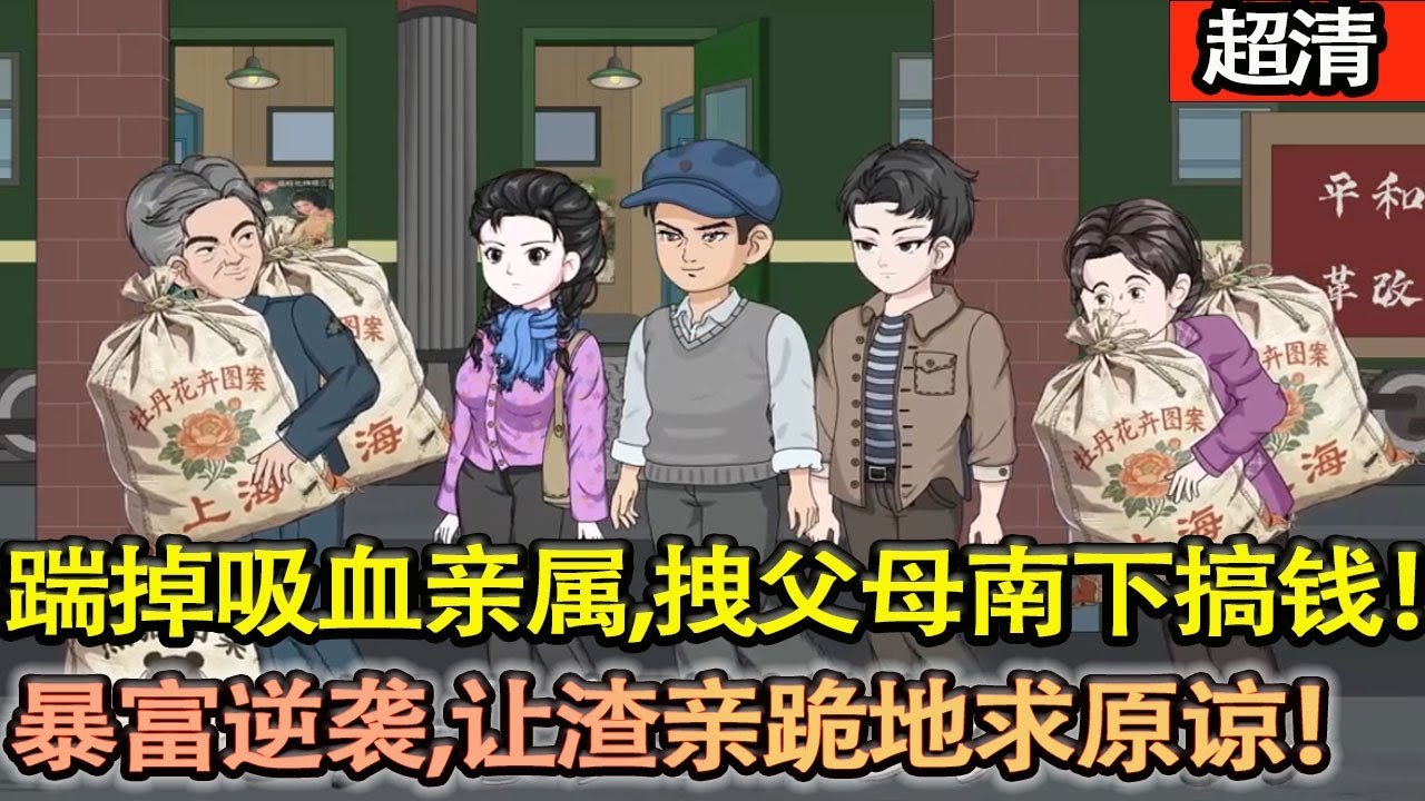 沙雕動畫【前世父母熬幹心血養全家白眼狼，重病無人管！重生帶父母南下，暴富逆襲，讓渣親跪地求原諒！】#乖仔动画