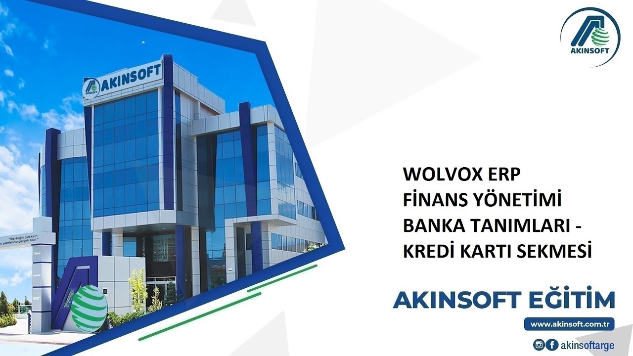 WOLVOX ERP Finans Yönetimi - Banka Tanımları - Kredi Kartı