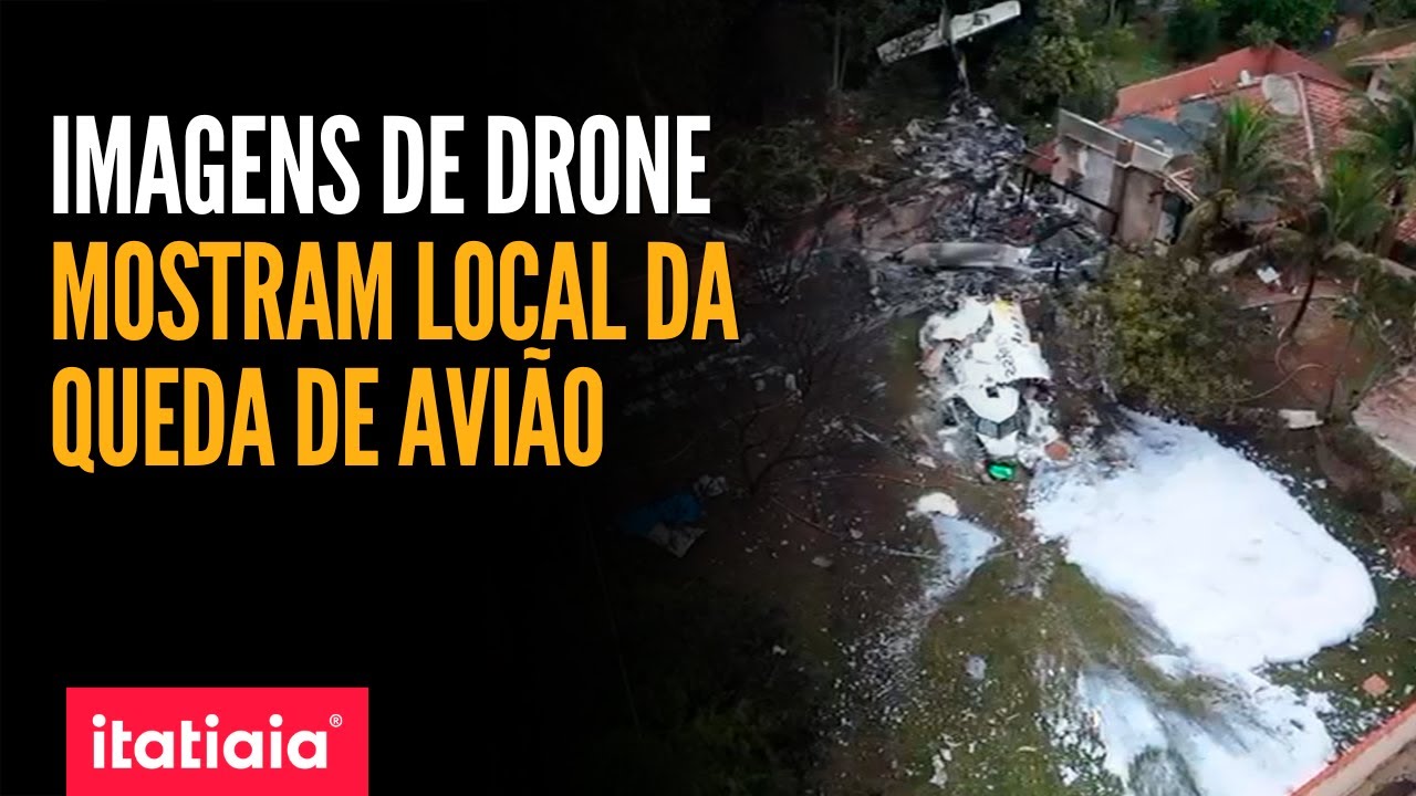 ACIDENTE AÉREO EM VINHEDO: IMAGENS DE DRONE MOSTRAM LOCAL DA QUEDA DE AVIÃO