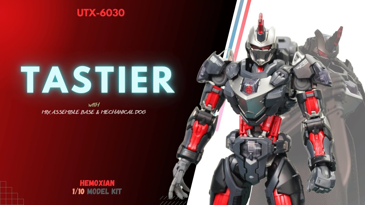 [Review] HEMOXIAN 1/10 UTX-6030 TASTIER model kit (with Mix Assemble Base & Mechanical Dog)