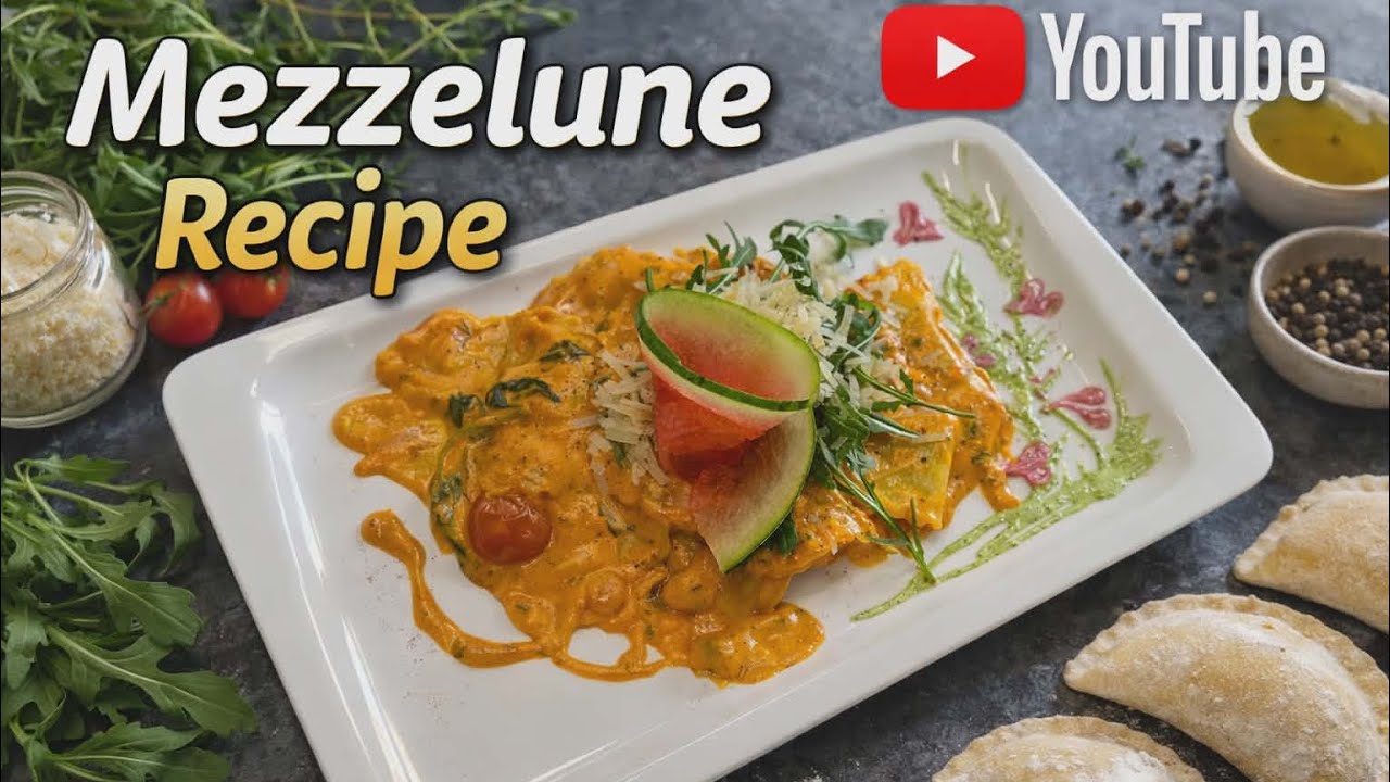 Pasta Italiane (Mezzelune) me Salcë Kremoze – Recetë e Shpejtë!”
