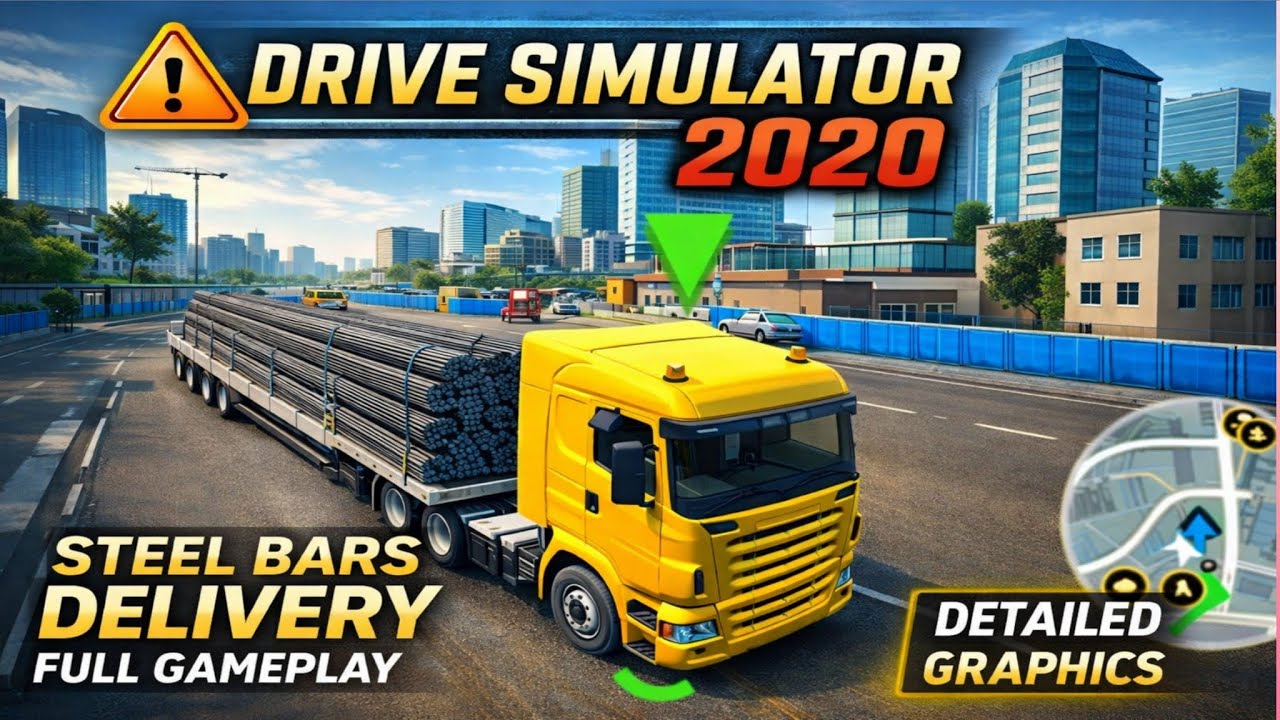 Drive Simulator 2020 – Steel Bars Delivery in City | Full Gameplay with Realistic Graphics